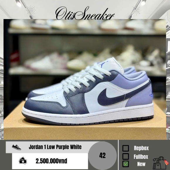 Jordan 1 Low Purple White